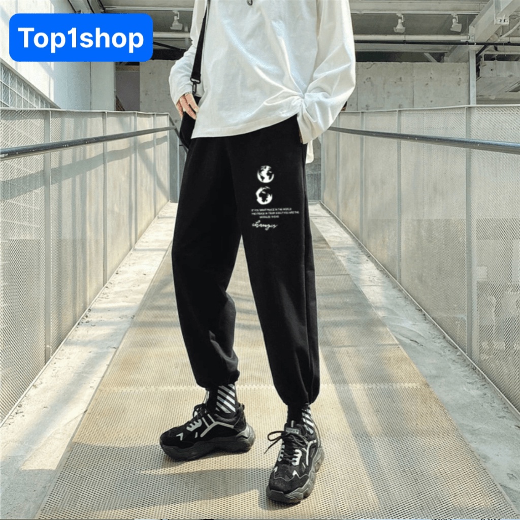 Quần ống rộng Mặt Trăng chất nỉ cao cấp có Rút chân mặc 2 kiểu