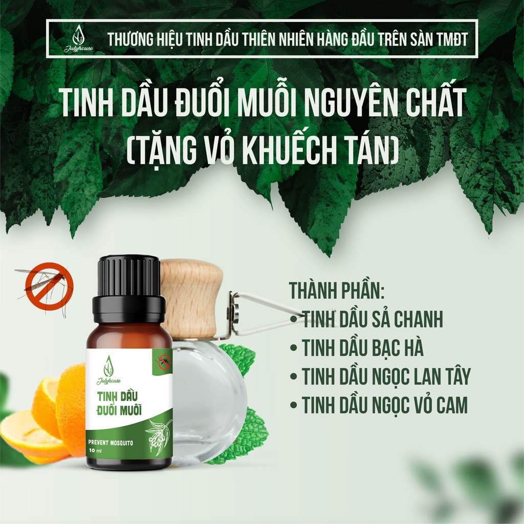 Tinh dầu Đuổi muỗi 10ml JULYHOUSE