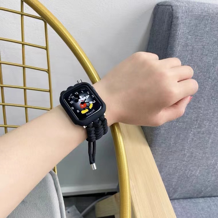 Dây Đeo Nylon Cho Đồng Hồ Thông Minh Apple Watch 44mm 42mm 45mm 38 / 40 / 41mm Series 6 5 7 SE