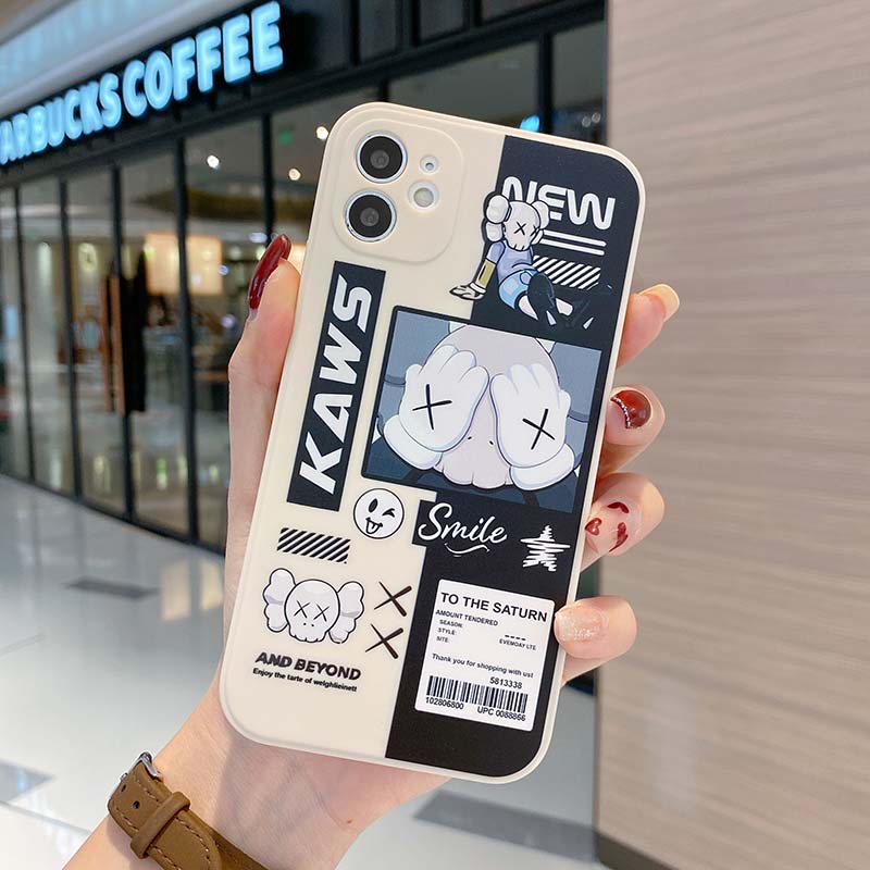 Ốp điện thoại TPU mềm chống bụi bẩn và chống sốc hình gấu ôm mặt cho iPhone 6 6S 7 8 11 12 Pro Max Plus X XS XR XSMAX