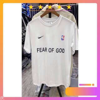 Áo thun tay lỡ Fear of God x NBA, áo phông N i ke FOG, áo thun unisex
