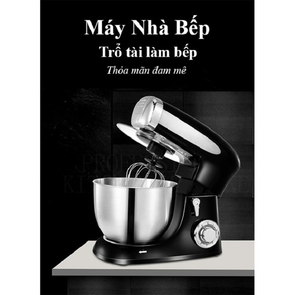 Máy nhào trộn bột, làm bánh kem, sadlad , xay thịt, xay sinh tố, nước mát 6.5 lít 1300W 6 chế độ