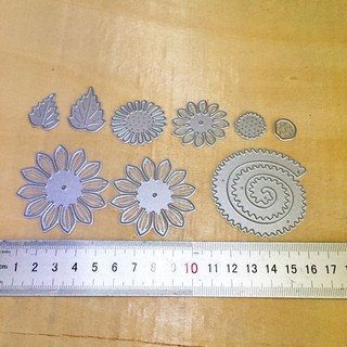 Khuôn cắt hoa hướng dương - khuôn thép cắt hoa handmade hướng dương bằng giấy, vải nỉ, xốp