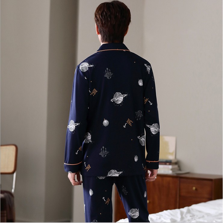 Đồ bộ Pijama-Đồ ngủ nam cao cấp phong cách Hàn Quốc, chất COTTON 100 dày dặn &amp; thoáng khí (709)