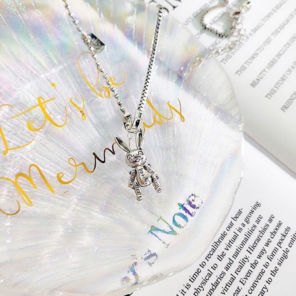 Dây chuyền mặt hình thỏ/gấu tùy chọn thiết kế đơn giản thời trang Hàn Quốc phong cách hip hop dành cho bạn nữ