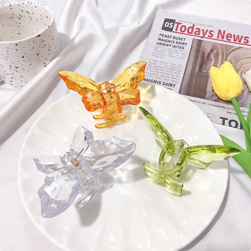 Kẹp Tóc Kim Loại Hình Bướm Cá Mập Hàn Quốc Cho Nữ