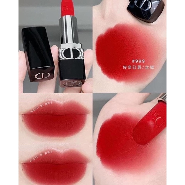 [Hàng Hot_Auth] Son thỏi Dior Rouge Velvet 999 minisize FULLBOX - ảnh thật tại store