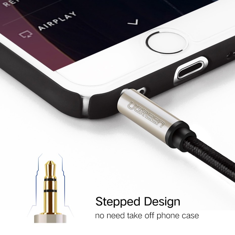 Ugreen Dây Cáp Âm Thanh 3.5mm jack 3.5mm Cho iPod Huawei p20 lite MP3