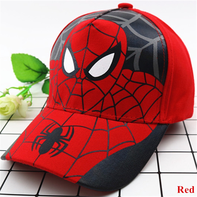 Mũ Lưỡi Trai Cotton Thêu Hình Người Nhện Marvel Phong Cách Hip Hop Cho Bé Trai Và Gái