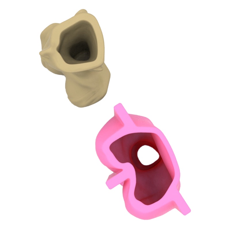 Khuôn Silicone Làm Đất Sét Xi Măng Hình Khuôn Mặt Người Trừu Tượng