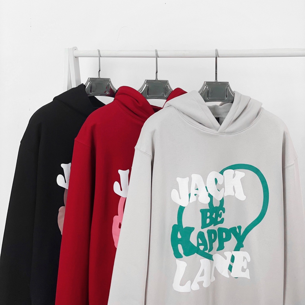 Áo Hoodie oversize Jack Lane Happy, Áo hoodie form rộng nam nữ Jack Lane, Local Brand Jack Lane