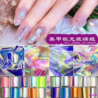 (Hàng Mới Về) Giấy Bóng Kính Màu Laser Nhiều Màu Sắc Dùng Trang Trí Móng Diy Joja02