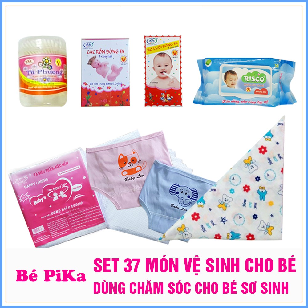 Set 37 món đồ dùng chăm sóc, vệ sinh an toàn tiện lợi cho bé sơ sinh