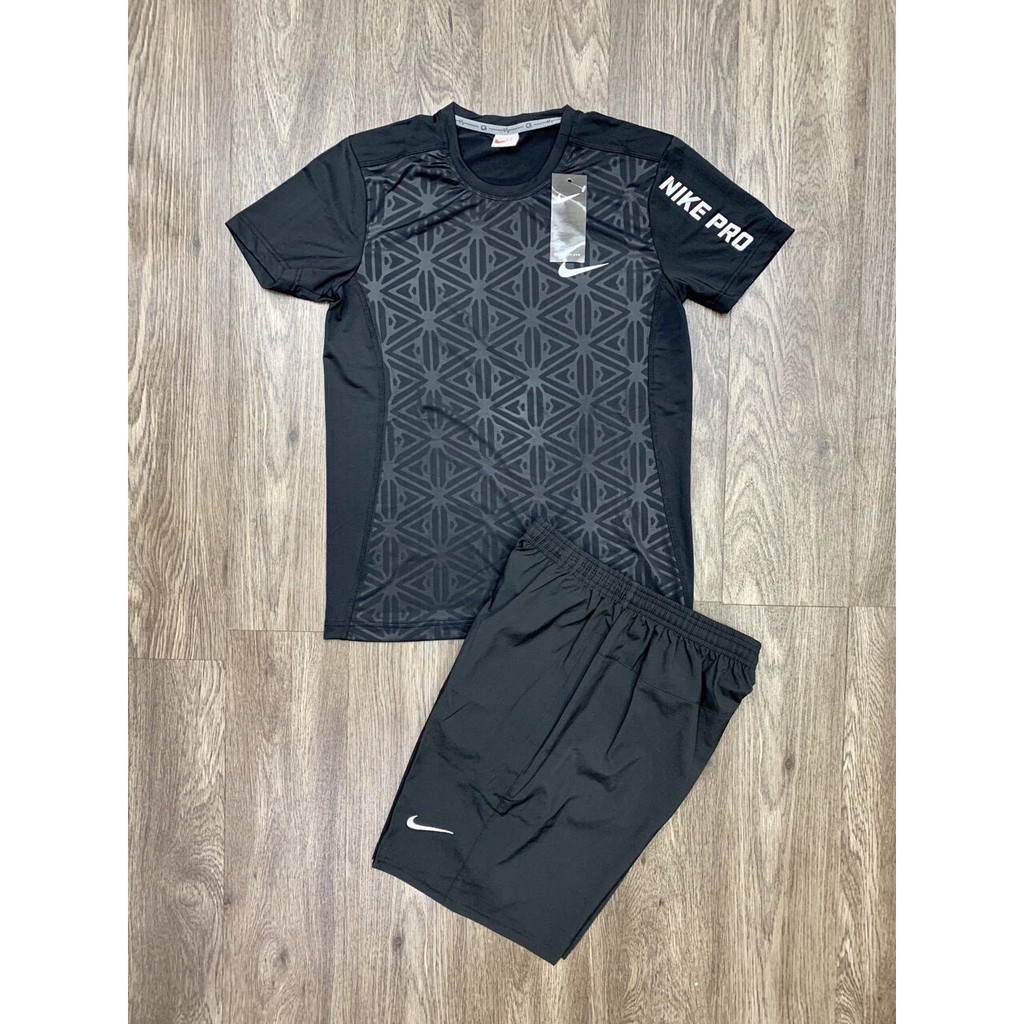 Bộ thể thao thun lạnh ép vân cao tần cao cấp Nike Pro [ hot trend ]