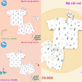 Bộ cộc tay sợi tre Avaler cao cấp 2022 bé trai bé gái