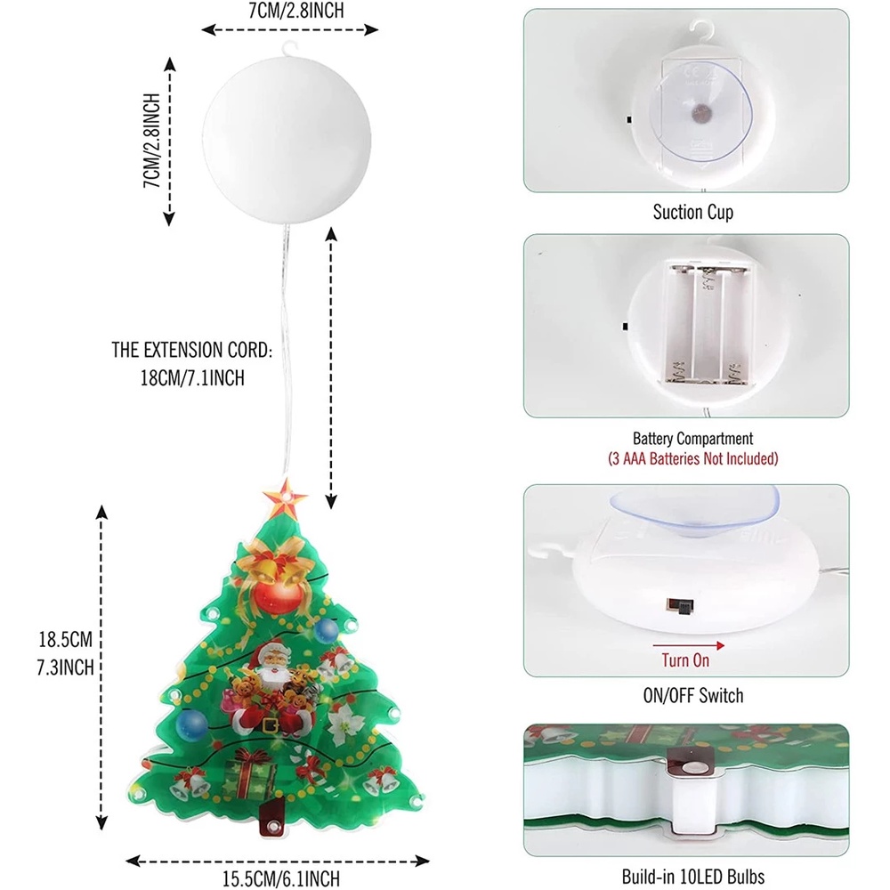 Đèn ngủ trang trí Giáng Sinh 6 kiểu dáng