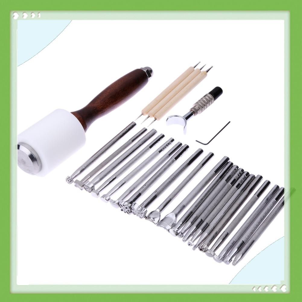 Bộ 25 Dụng Cụ Khắc Hình Vật Liệu Da Thủ Công