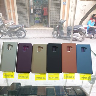 Bao Da Clear View Cover Standing Samsung A8 2018