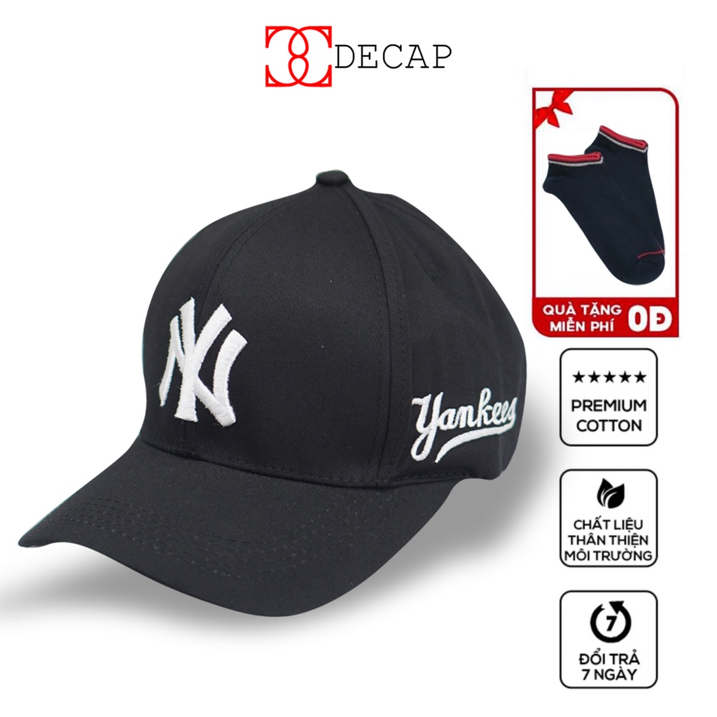 Nón mũ kết lưỡi trai thời trang phom đẹp nam nữ unisex ulzzang chất vải kaki snapback kiểu NY |DECAP SHOP