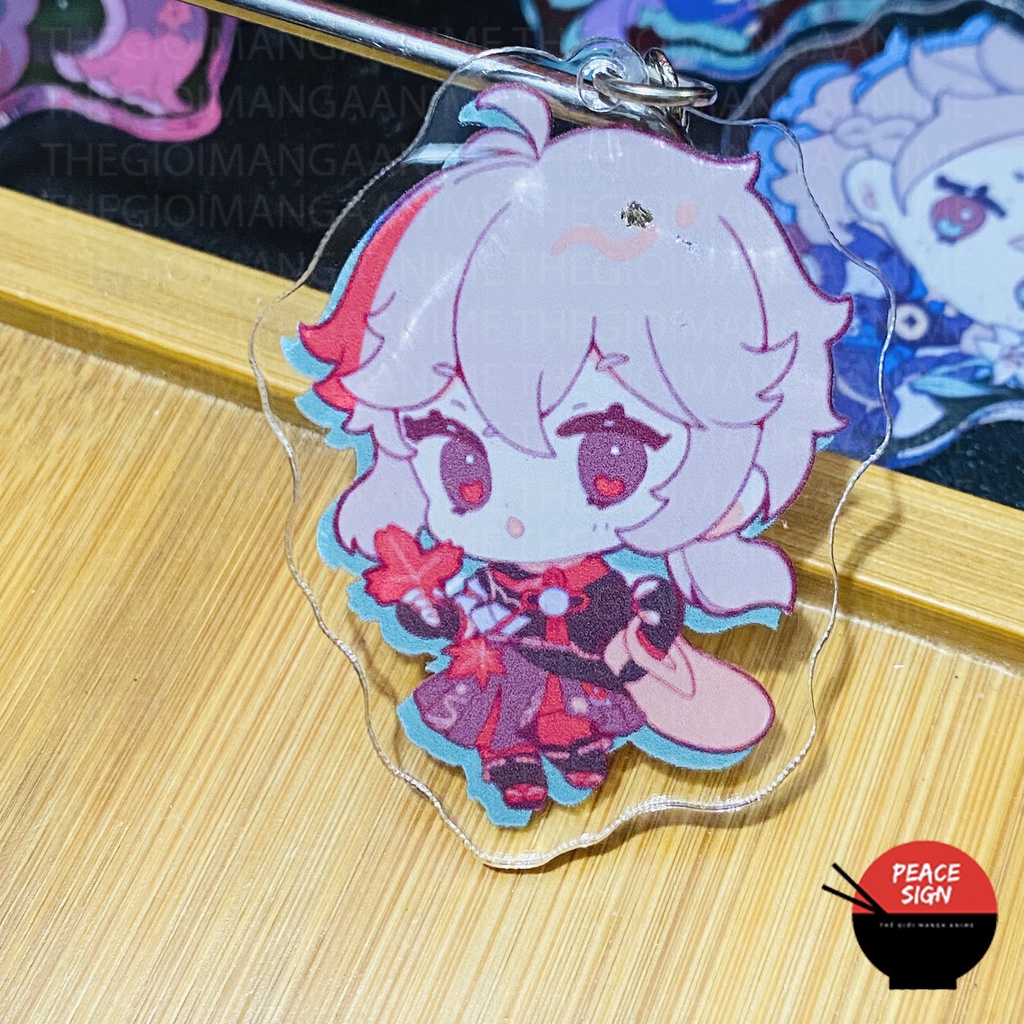 ( Mica trong acrylic ) Móc khóa in hình GENSHIN IMPACT ver MẮT BIẾC anime chibi game