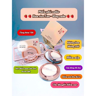 Phấn phủ CELLIO HAN RICE TWO-WAY CAKE