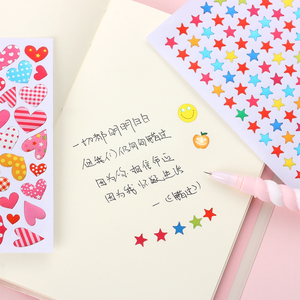 Túi 10 Miếng Dán Khen Thưởng Hình Ngôi Sao Năm Cánh