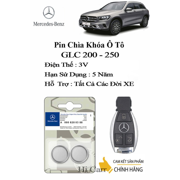 Pin chìa khóa ô tô Mercedes-Benz GLC200 / GLC250 / GLC300 / GLC350 chính hãng Panasonic