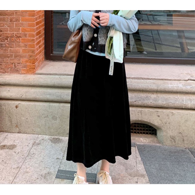 Chân Váy Bầu Xinh CVB62 nhung dài