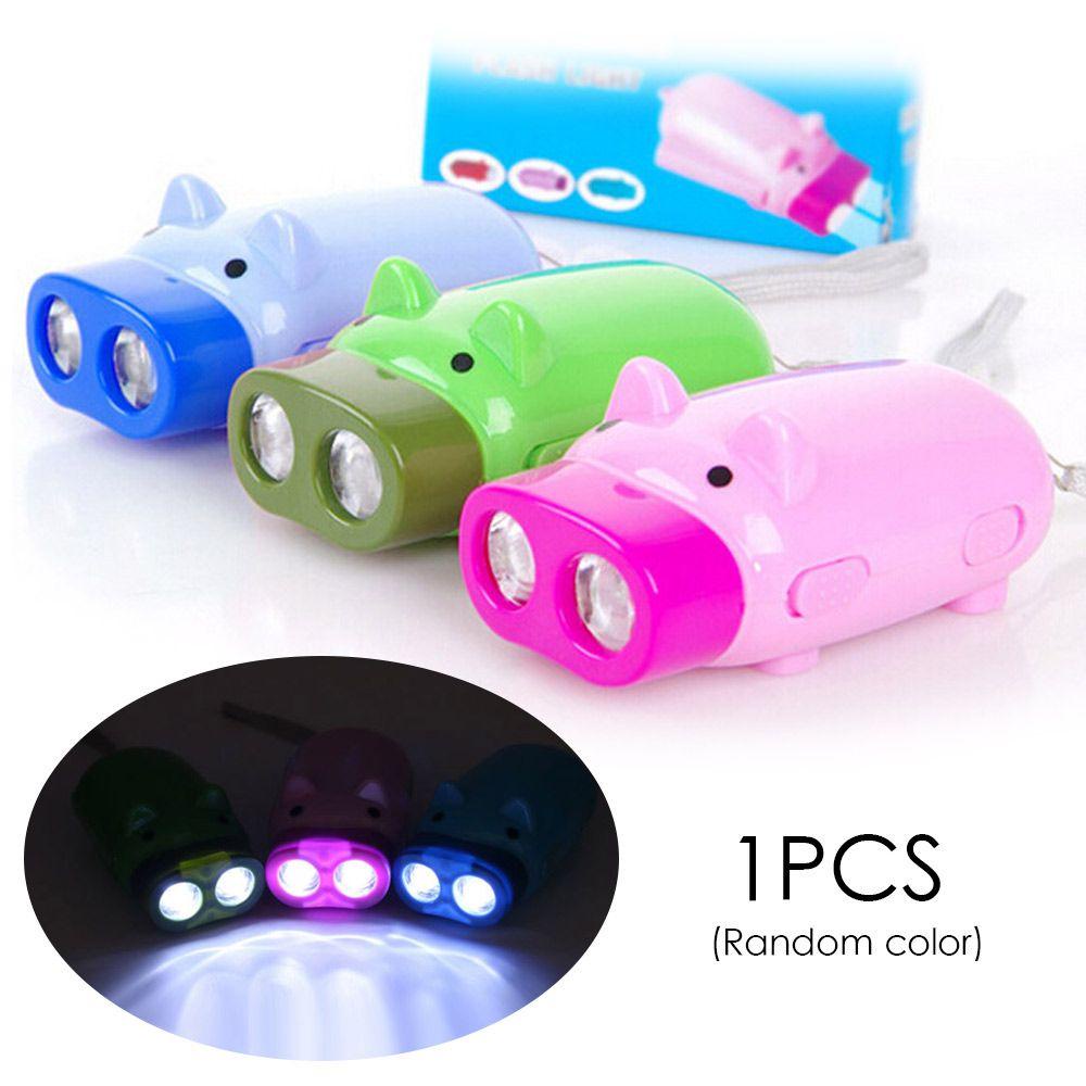 Đèn Pin Led Tự Cầm Tay Hình Chú Heo Dễ Thương