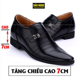 Giày tăng chiều cao nam 7cm ✅ Giày lười đế cao nam da bò thật 100% 🎁 Bảo hành nổ da 12 tháng ✅ Mã TC5516