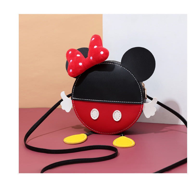 Túi tự đan handmade Mickey đầy đủ phụ kiện, có video hướng dẫn Kawaii_Handmade
