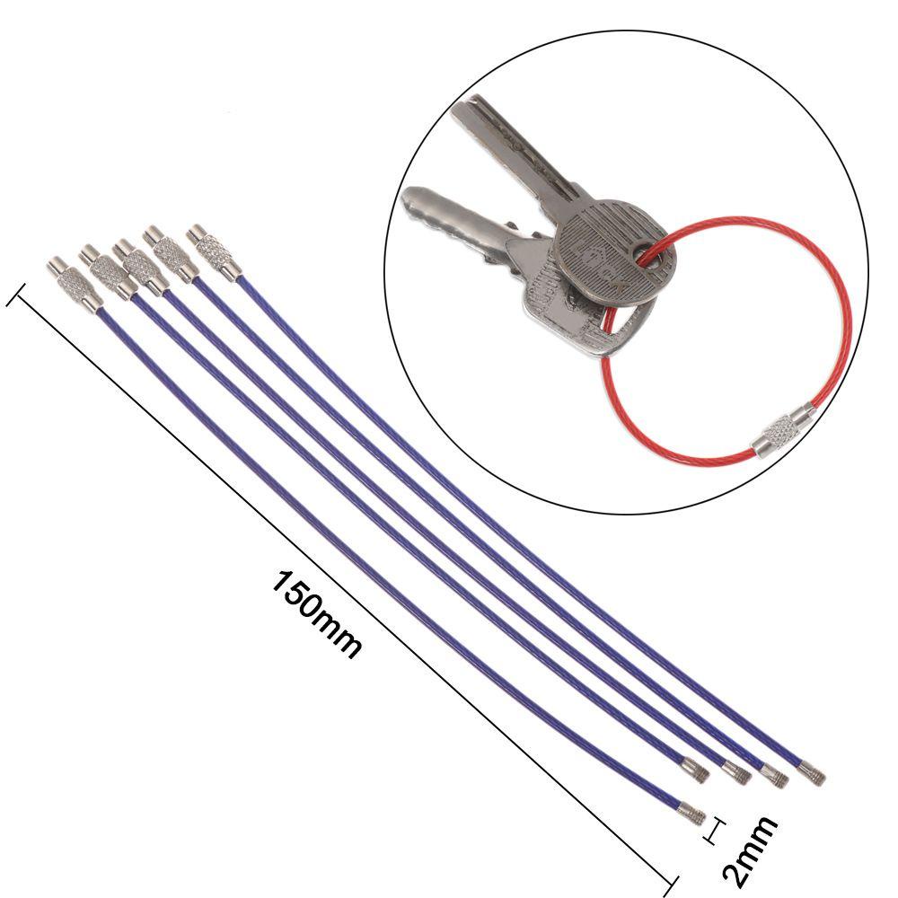Set 5 Dụng Cụ Giữ Chìa Khóa / Dây Cáp EDC Nhiều Màu Sắc Tiện Dụng Giá Đỡ