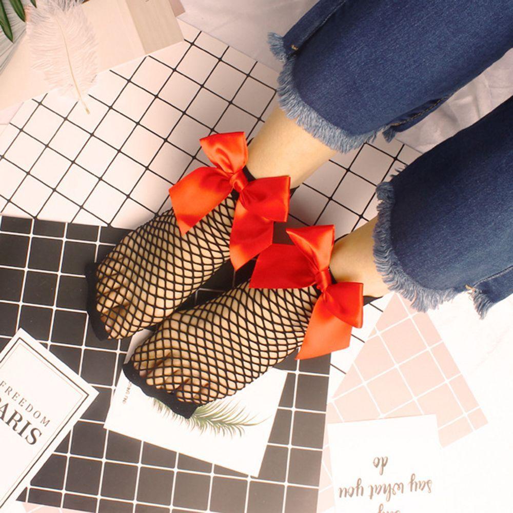 Tất Lưới Ren Đính Nơ VANES1