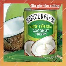 [ICLN9 giảm 5K cho đơn hàng 50k]  Nước Cốt Dừa Wonderfarm - 400ml date mới nhât