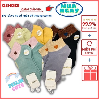 Tất nữ cute cổ lỡ unisex họa tiết nhiều màu mới
