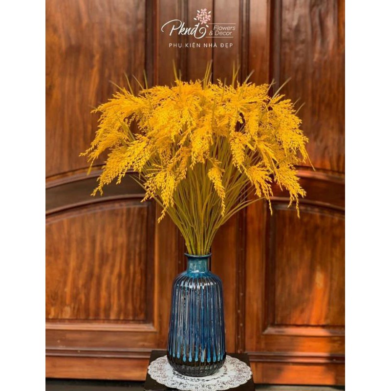 Bông Lúa Giả decor -  Cành lúa vàng trĩu bông nhiều kích thước.