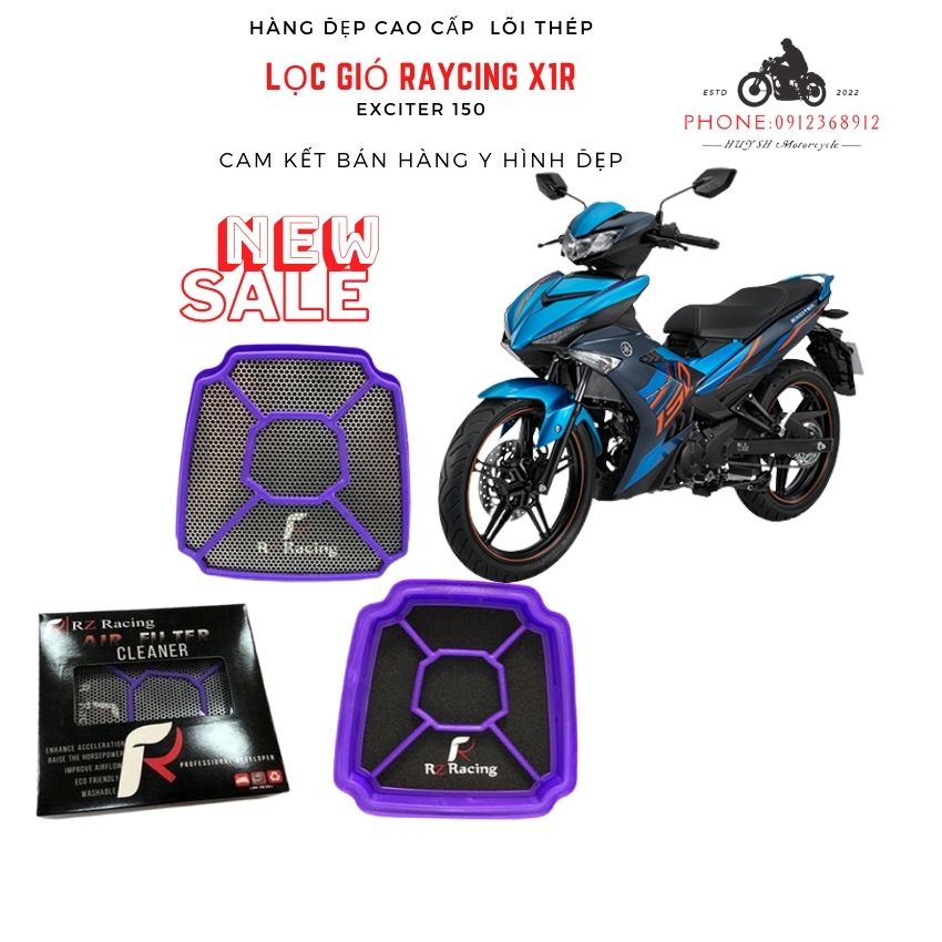 LỌC GIÓ RACING CHO EXCITER 150/  EXCITER 135 CHÍNH HÃNG X1R