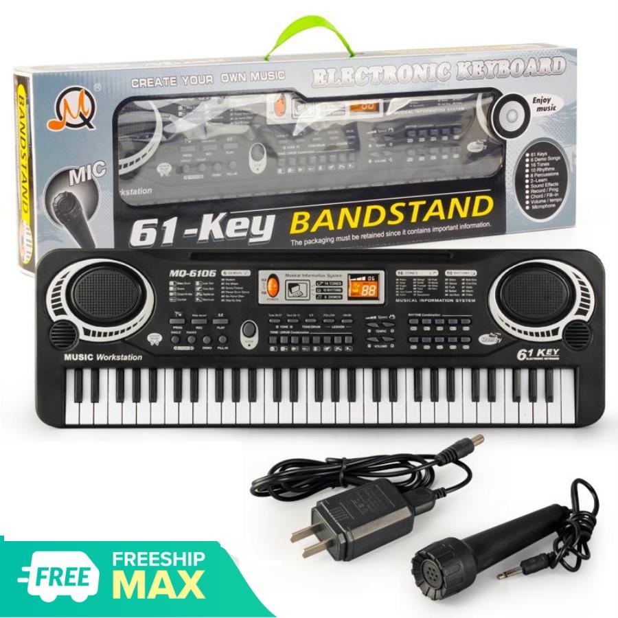 Đàn Piano Organ 61 Phím Tặng Mic-Đàn 61 Phím Cho Bé Tự Học Tại Nhà