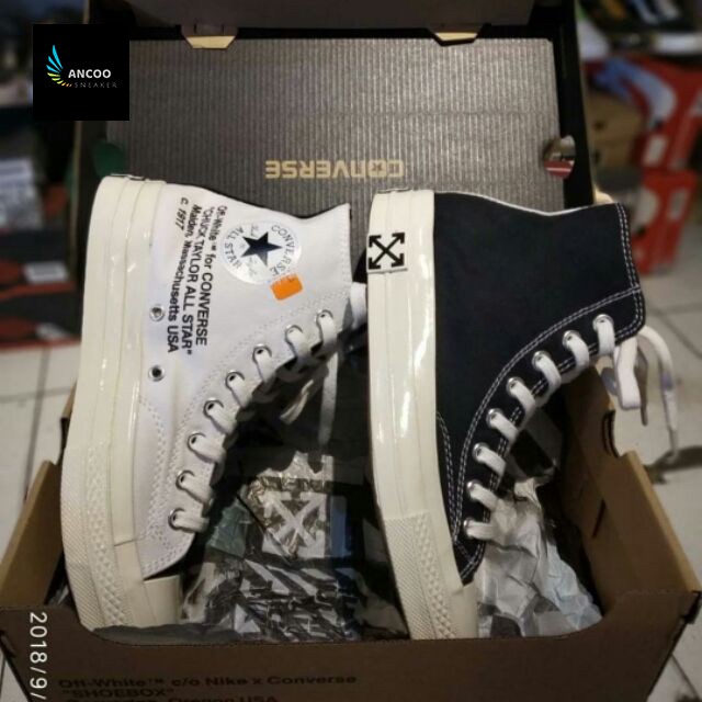(SALE HOT) giày thể thao CV all star chuck taylor OFF WHITE đen trắng (FULLBOX)