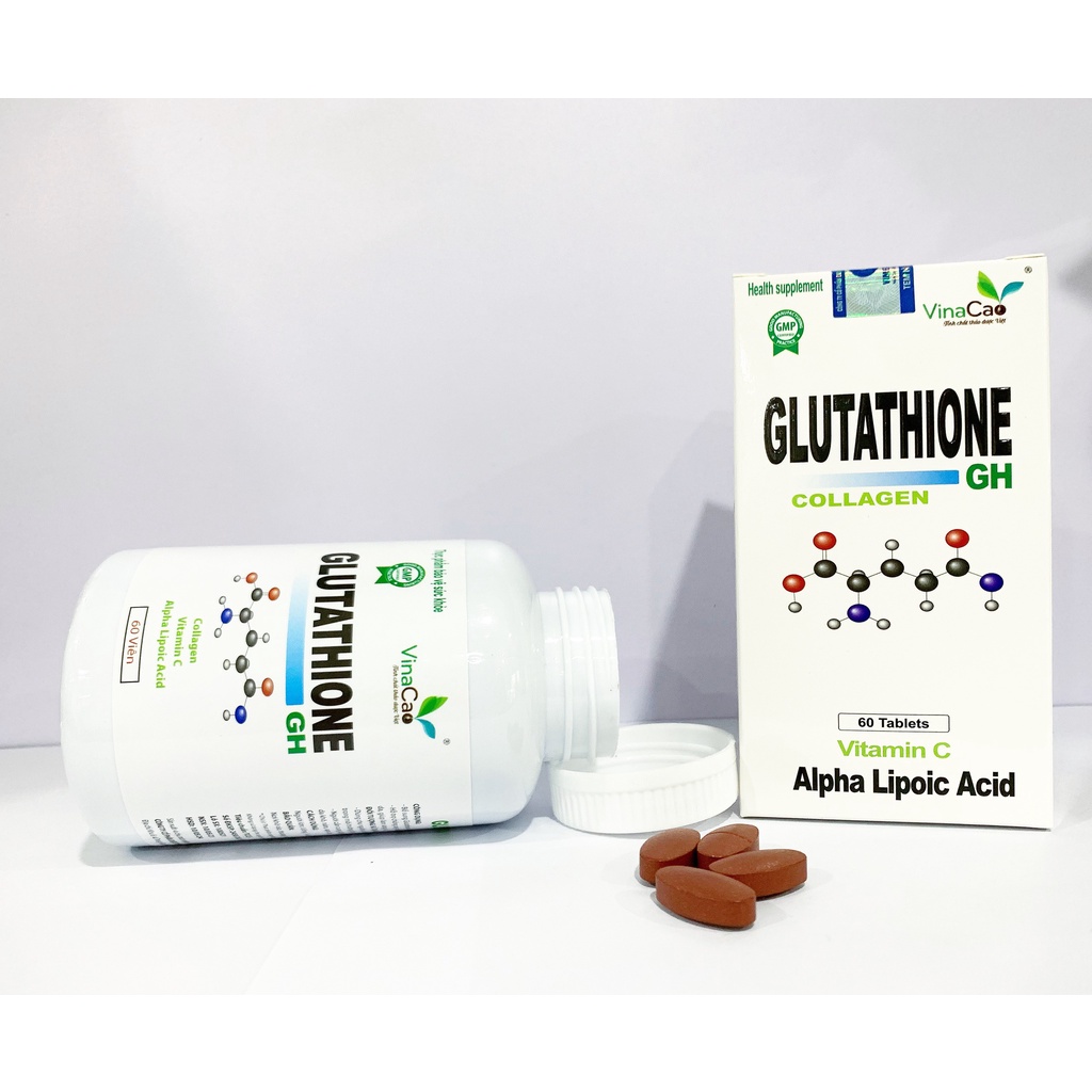 [3 hộp] Viên uống trắng da Glutathione Collagen GH giúp giảm thâm nám, làm trắng da, chống lão hóa liệu trình 3 tháng