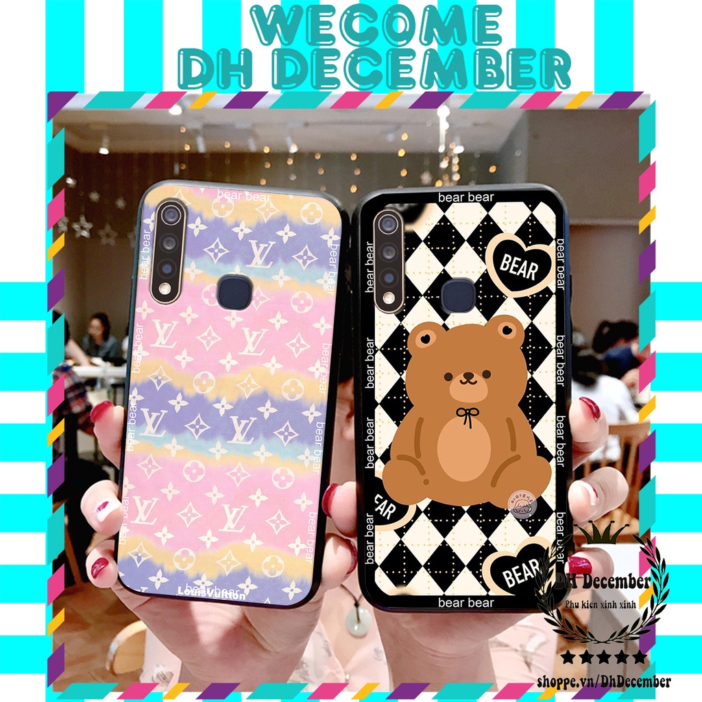 Ốp lưng Vivo Y19 in hình 3D GẤU HỒNG-GẤU BE3R -XINH XẺO CỰC ĐẸP