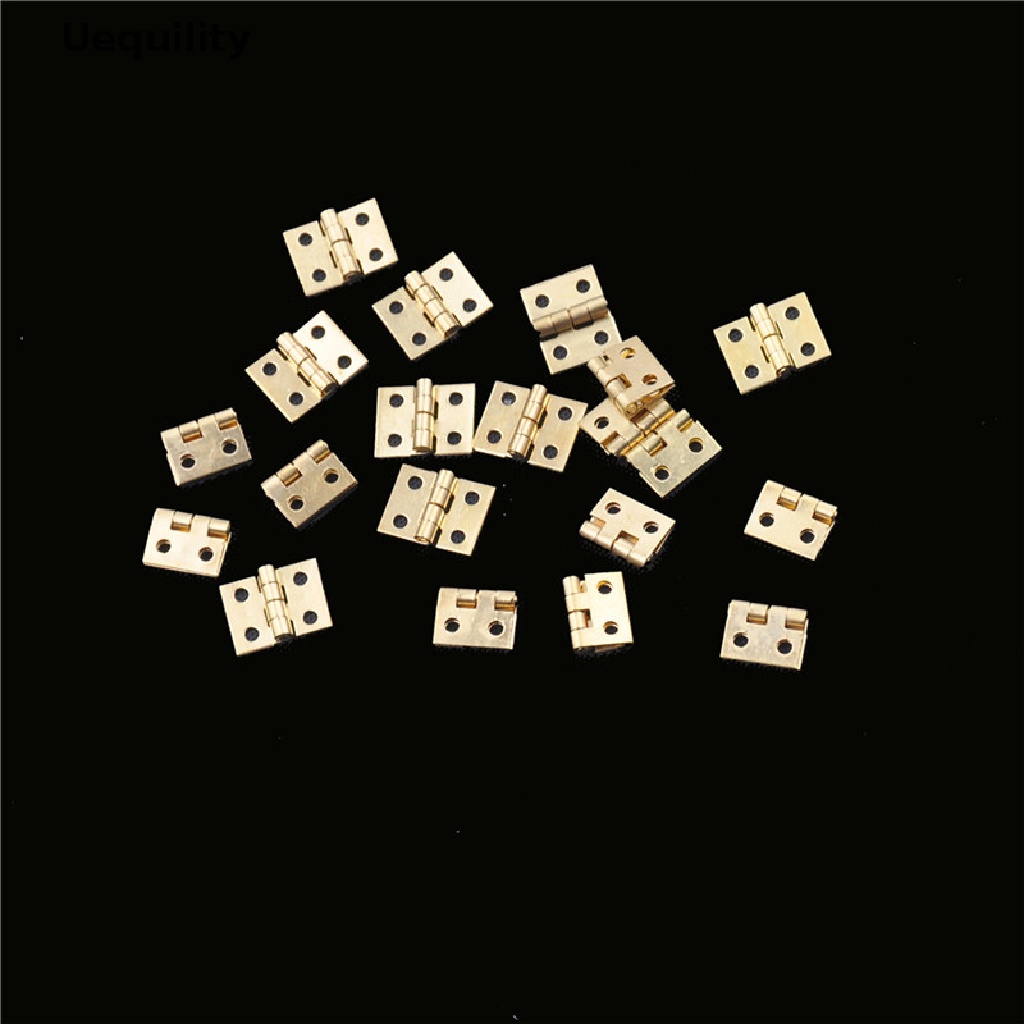 Uequility Set 20 bản lề mini mạ đồng thau dùng trang trí hộp đựng thuốc lá / trang sức
