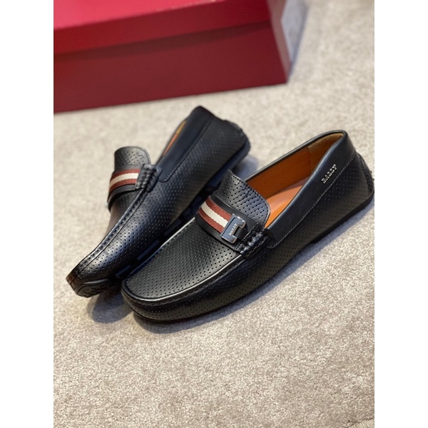 Giày tây lười cho nam thương hiệu Bally cao cấp da thật thiết kế lịch lãm