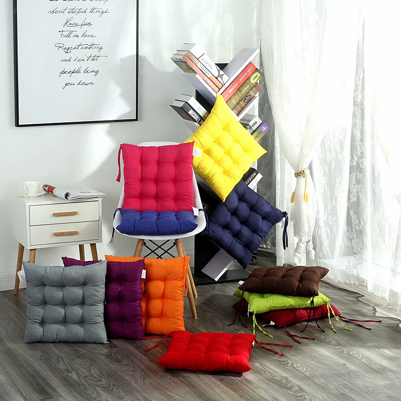 Nệm Lót Ghế Văn Phòng Loại Vuông Tròn (40x40cm), Đệm Bông Ngồi Bệt Kiểu Nhật - Trang Trí Quán Cafe, Trà Sữa