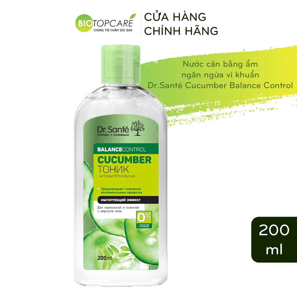 Nước cân bằng kháng khuẩn Cucumber Balance Control 200ml - BioTopcare Official - TN127