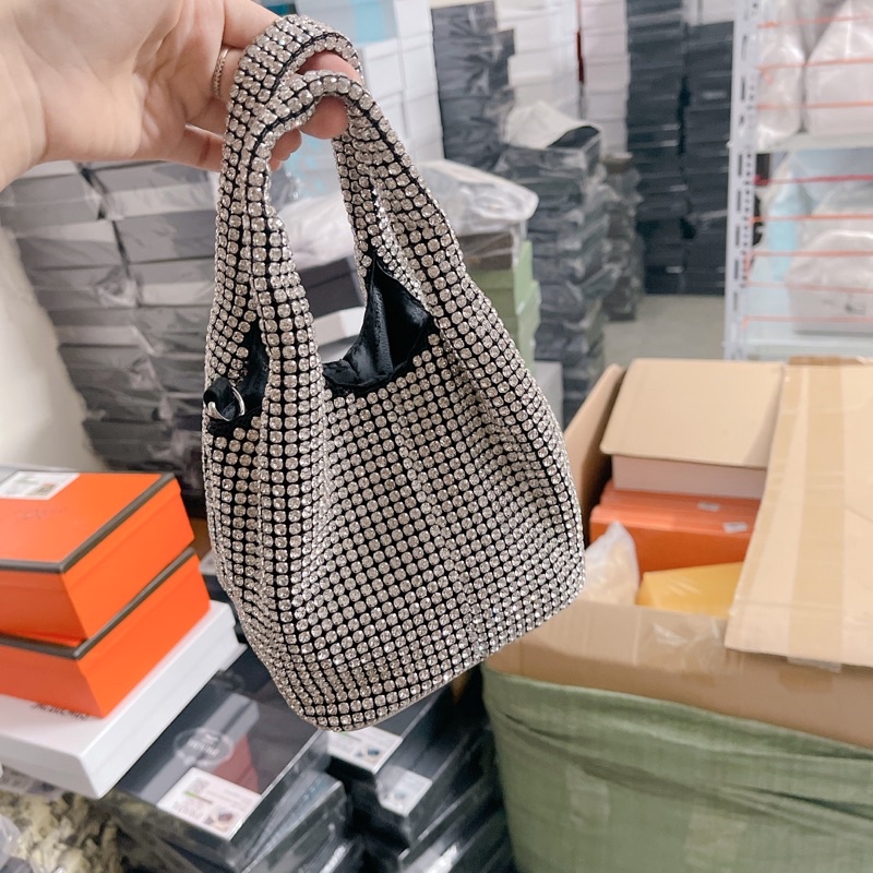 Túi Đính Đá quai xách dáng mềm