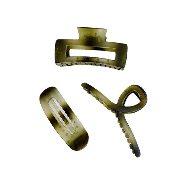 Kẹp Tóc Lớn Màu Xanh Lá Cây Phong Cách Hàn Quốc Cho Nữ