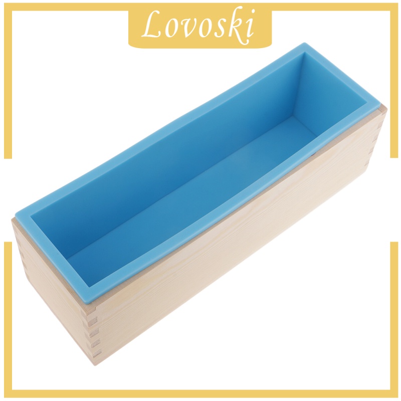 Khuôn silicone làm xà phòng 900ml với hộp gỗ