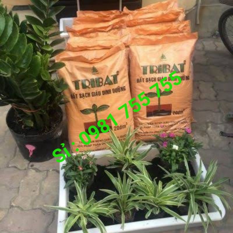 Đất sạch Tribat giàu dinh dưỡng 20dm3 ( Bao Siêu To 10kg )