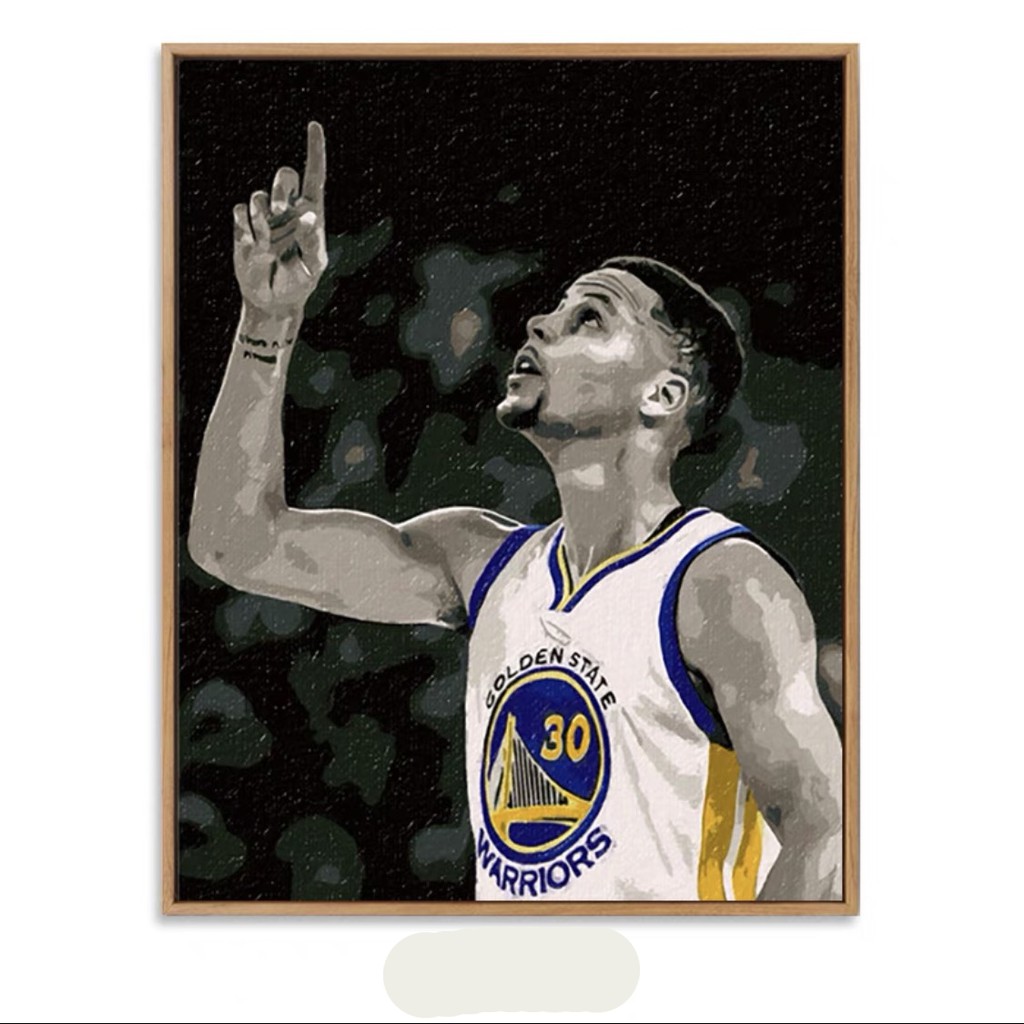(Giá Xưởng) Tranh canvas treo tường, tranh Stephen Curry cầu thủ bóng rổ nổi tiếng thế giới 01-10 (không kèm khung)